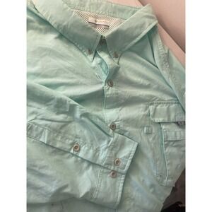 Men's Columbia PFG Fishing Camp Shirt-Aqua Blue-Size‎ 5XL-Brand New With Tags